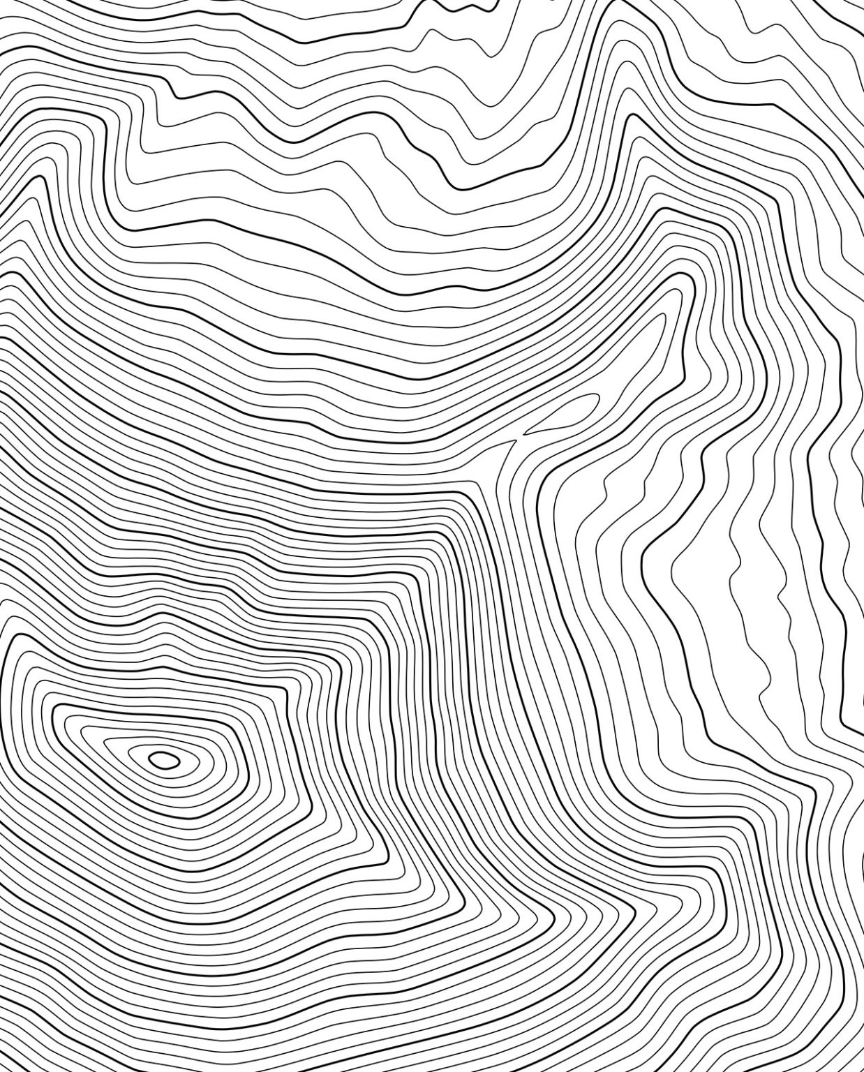 Mount McLoughlin Elevation Contours Poster – Seven Summits Art